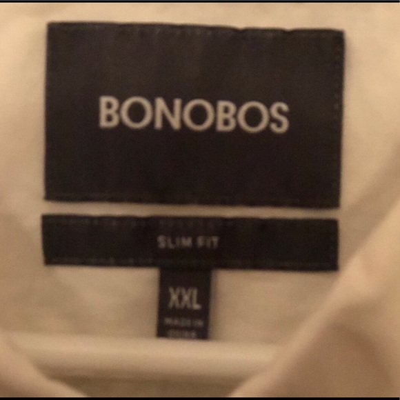 Bonobos Printed White Short Sleeve Button Down - Picture 3 of 3